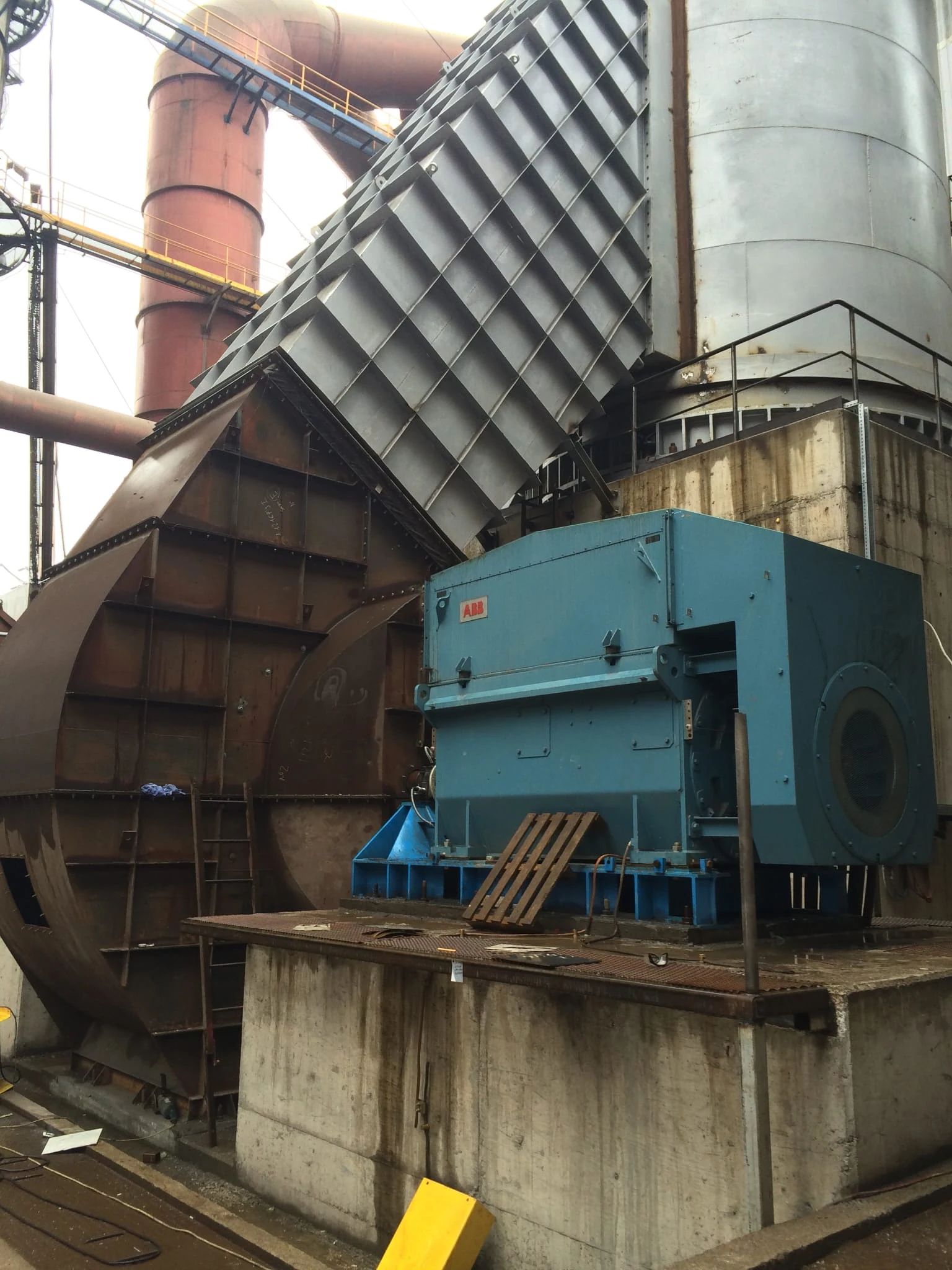  1500000m3/h çift emişli radyal fan